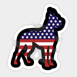 Dachshund 4th of July Patriotic American USA Flag Dog Gift Sticker